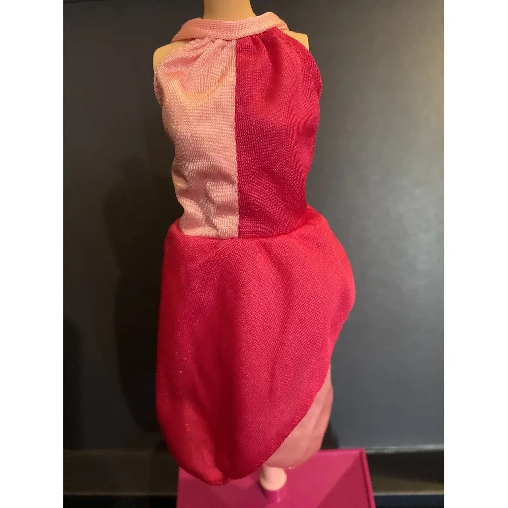 Vintage BARBIE BEST BUY FASHIONS SUPERSTAR ERA Pink Dress